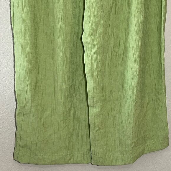 *Discolor on Leg* Madewell NWT Crinkled Crepe Straight-Leg Crop Pants Size Large - Picture 12 of 14